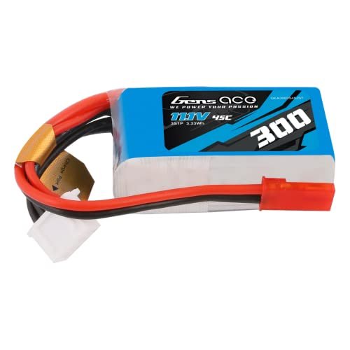 Buddy RC Gens Ace 300 MAh 11.1V 45C 3S1P Lipo Battery Pack with JST Plug