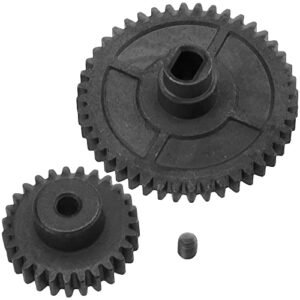 Vgoohobby Metal Spur Diff Main Gear 44T and 27T Motor Gear Set for WLtoys 144001 124019 RC Car Upgrade Parts Perfect for RC Hobbies Winsted CT Enthusiasts