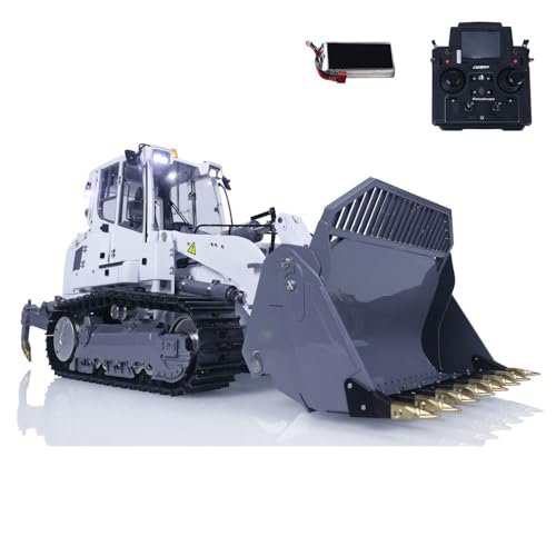 TOUCAN RC HOBBY Lesu 1/14 Metal Hydraulic RC Loader Battery PL18EV Lite Ripper 636 New Assembled and Painted White