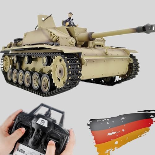 Ssccgym 3868 Large Scale RC Tank Kits 1 16 Scale German III Assault Gun F 8 Remote Control Military Vehicle Model Desert Yellow