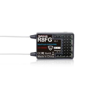 Radiolink R8FG V2.1 2.4Ghz 8 Channels Gyro Receiver Best Radio for RC Crawler with 3ms Latency and Voltage Telemetry