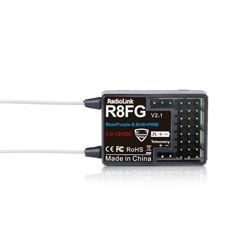 Radiolink R8FG V2.1 2.4Ghz 8 Channels Gyro Receiver Best Radio for RC Crawler with 3ms Latency and Voltage Telemetry