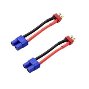 Hengfuntong-Elec Ultra Deans T Plug Male Charging Cable Leads 14awg 10cm with EC3 Female EC3 EC 3 EC-3 for RC Battery Chargers 2pcs