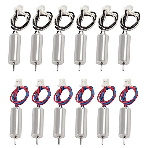 XIITIA 12pcs 615 6x15mm 19000KV Insane RC Plane Brushed Motors with JST 1.25 Connector
