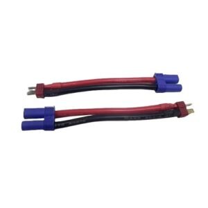 Hengfuntong Elec Ultra Deans T Plug Male Charging Cable Leads 10awg 10cm with EC5 Female for RC Battery Chargers 2pcs