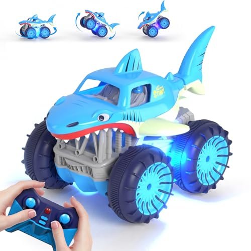 MaxTronic Cheetah RC Monster Truck Fast Direct Charging Rechargeable Amphibious 2.4Ghz 4WD All Terrain Waterproof Remote Control Car for Kids 3 12 Years