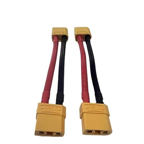 Hengfuntong Elec XT90 Plug Male Charging Cable Leads 10awg 10cm with XT90 Female for RC Battery Chargers 2pcs