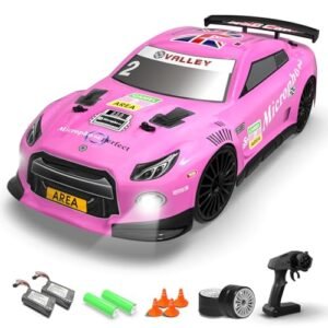 RACENT Supra Drift Car RC 1 14 Scale 4WD 15MPH Fast Remote Control Toy with Drifting Racing Tires and 2 Rechargeable Batteries Pink