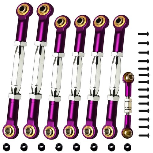 XZSNLYZ Purple Metal Turnbuckles Camber Link Upgrade for Drag RC 1/10 Traxxas Slash Rustler Stampede Bandit VXL Models