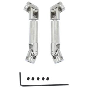 Dravtech Shocks RC 2PCS Metal Drive Shaft Front Rear Center Shaft Upgrade Parts for FMS FCX24 1 24 RC Crawler Car