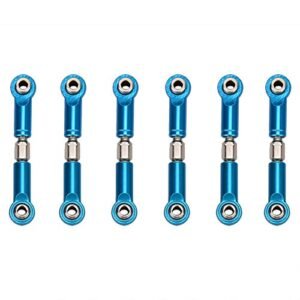 SPYMINNPOO RC Model Truck Show Steering Servo Link Adjustable Metal Steering Linkage Rods Ends Set for WLtoys 1 18 Scale