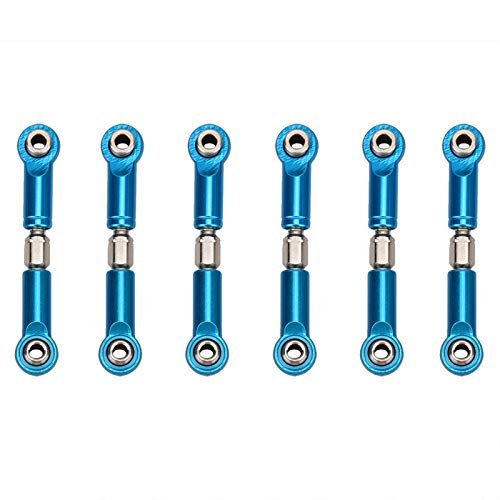 SPYMINNPOO RC Model Truck Show Steering Servo Link Adjustable Metal Steering Linkage Rods Ends Set for WLtoys 1 18 Scale