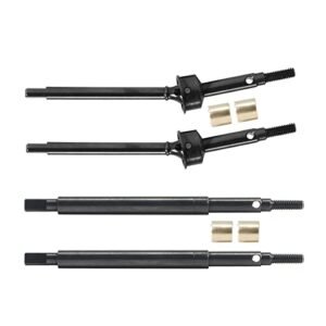 TRX4M Axle CVD Shafts 1/18 RC Crawler Hardened Steel Driveshaft with npt vs rc thread Compatibility 5mm Extended 2mm Thread Front Rear Axle Shafts for TRX4M Upgrades Black