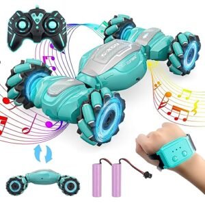 ACAMMZAR RC Willey PS4 Gesture Sensing Remote Control Stunt Car 2.4G 4WD Hand Control Double Sided 360 Rotating Off Road Twist Car for Kids