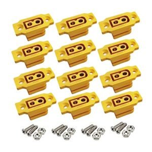 JINOARC 6Pairs XT60 Panel Mount Connectors XT60E-M Plug with Mounting Screws for 3D Printers RC Drones E-Bike Controller Box