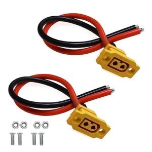 JINOARC 2PCS XT60E F Pigtail Cable with 20cm 12AWG Cable Perfect for RC Workbench Plans and Drone Aircraft