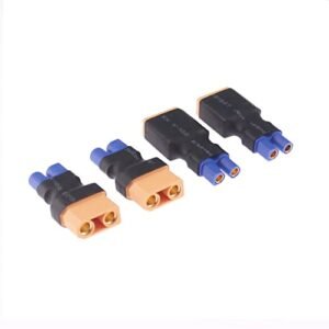 rflaueo 4pcs EC3 to XT90 Male Female RC Connector Adapter Essential for Troubleshooting Nitro RC Engines E53 4