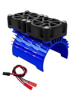 Twin 30mm 28000rpm RC Car Motor Cooling Fans with Metal Heatsink for Used RC Truck Parts 3660 3650 3670 540 550 Brushless Motor Upgrade