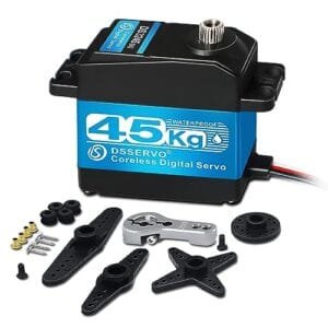 ANNIMOS 45KG High Torque Servo Motor for 1/12 Scale RC Cars 8.4V Coreless Waterproof Stainless Steel Gear 270 Degree