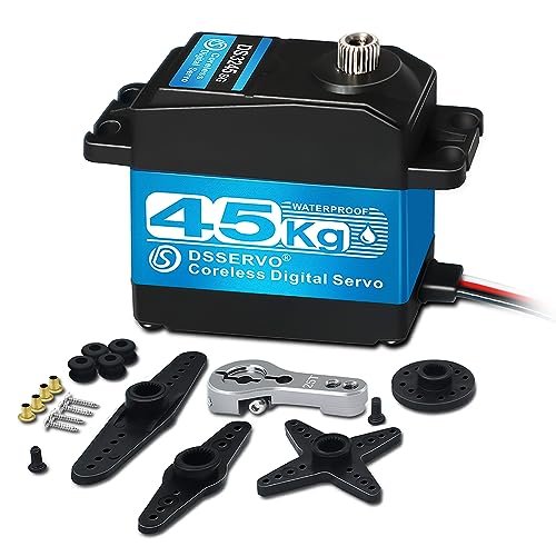 ANNIMOS 45KG High Torque Servo Motor for 1/12 Scale RC Cars 8.4V Coreless Waterproof Stainless Steel Gear 270 Degree