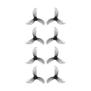 Gemfan 40mm 1608 3 Blade Polycarbonate Propeller Set of 8 1.5mm Clear Black