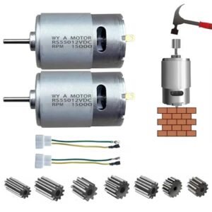 2 Pcs 12V RS550 15000RPM RC Engine Power Electric Drive Motor for Power Wheels Upgrade 18 Volt Motor for Kids Ride On Vehicles