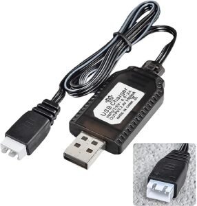 Aliwisdom Universal RC Battery Charger Cable with XH3 Pin Connector Plug for 7.4V 2S Lipo Battery Perfect for RC Shocks 101 Enthusiasts
