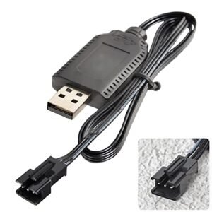 Universal USB RC Management Charger Cable with SM 3P Connector for 2S 7.4V LiPo Battery Compatible with RC Cars Drones and More