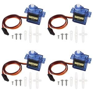 D FLIFE SG90 Micro Servo Motor Kit 4pcs for RC Balsa Boat Plans Helicopter Airplane Car Robot Arm