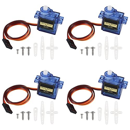 D FLIFE SG90 Micro Servo Motor Kit 4pcs for RC Balsa Boat Plans Helicopter Airplane Car Robot Arm