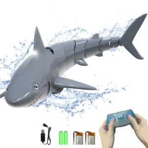 VOLANTEXRC 1/18 Scale RC Shark Toy with 2 Batteries High Simulation Remote Control Electric Megalodon for Kids Age 6 Plus