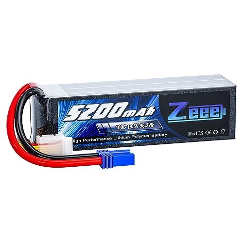Zeee 5S 5200mAh 18.5V 100C Lipo Battery with EC5 Connector for RC Truck Mattracks Airplane Helicopter Car Boat Racing Models