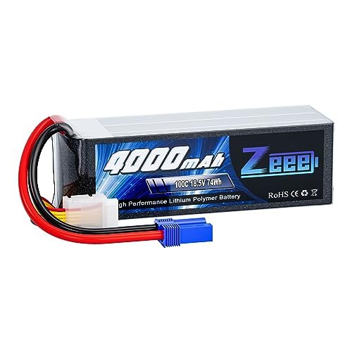 Zeee 5S Lipo Battery 4000mAh 18.5V 100C Soft Pack for River Jet Boat RC Helicopter Airplane Car Truck Racing Models