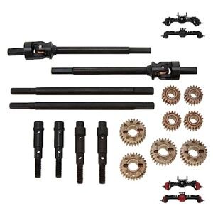 MEUS RACING Universal CVD Shafts and Gears Upgrade Kit for Element RC Portal Axles SCX10 SCX10 II 1/10 RC Model Car
