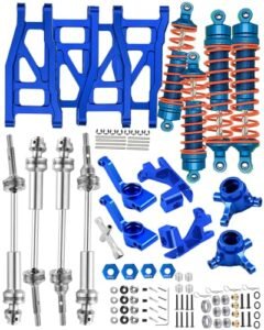 HopsupRC Big Bore RC Shocks Upgrade Kit for 1/10 Slash Rustler Stampede Hoss 4x4 VXL Aluminum Suspension Arm Caster Block Steering Blocks