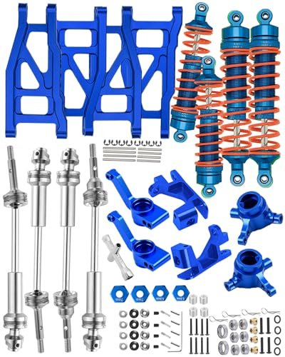 HopsupRC Big Bore RC Shocks Upgrade Kit for 1/10 Slash Rustler Stampede Hoss 4x4 VXL Aluminum Suspension Arm Caster Block Steering Blocks