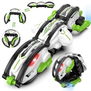 2025 Remote Control Car Snake 360 Rolling RC Stunt Snake Car with LED Lights and RC Car Stereo 2 Batteries 60min Playtime Indoor Outdoor Toys for Kids Ages 6 12