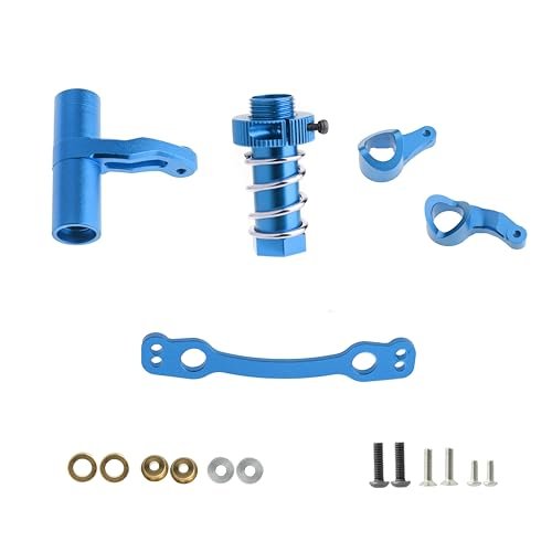 RCMOXETO Aluminum Steering Rack Servo Saver Steering Bell Crank Set Upgrade Parts for Arrma Typhon Kraton Outcast Notorious 6S BLX Felony Mojave Infraction 6S BLX Blue
