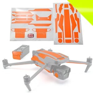 WRAPGRADE Partial Skin Stickers for DJI Mavic 3 Pro Accent Color NEON Yellow