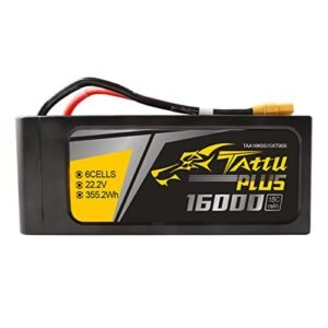 Tattu Plus 16000mAh 15C 22.2V 6S Lipo Battery Pack with XT90S