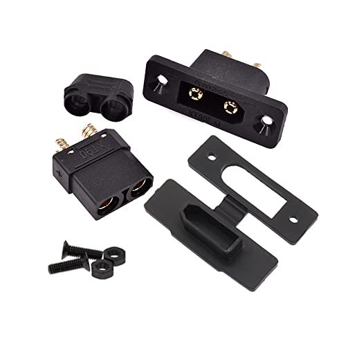 2Pairs XT90E Male Plug and XT90H Female Gold Plated Connector Set for RC Drone Battery DIY Accessories