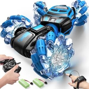 DoDoeleph Heatwave RC Truck for Kids 4WD Gesture Sensing Remote Control Car with LED Lights Stunt Toy Double Side Driving