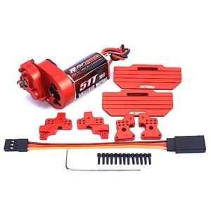 RCAWD Scx24 180 Motor Transmission Assembled 51T Set Upgrade Parts for Axial 1/24 Scx24 Deadbolt Chevrolet Wrangler Gladiator Bronco Crawlers