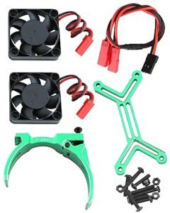 HopsupRC Motor Cooling Fan Aluminum 4010 High Speed 15000 RPM Dual Fans Heatsink for RC Helicopter Volitation High Speed Performance