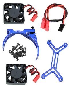 HopsUp 30cc Engine Aluminum High Speed Cooling Dual Fans 15000 RPM Heatsink for 1/5 RC Car Infraction Felony Limitless 4985 1717 Motor