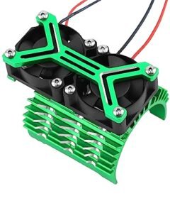 Arrma Rcarmumb 1/8 Scale Body Motor Cooling Fan Upgrades Part Brushless 15000 RPM High Speed 30mm Cooling Fan Heatsink with 42mm Adjustable Mount for 4068 4274 Motor Green