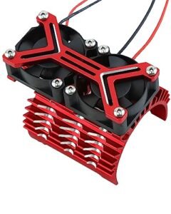 Rcarmumb 1/7 Scale RC Body Motor Cooling Fan Upgrades Part Brushless 15000 RPM High Speed 30mm Cooling Fan Heatsink with 42mm Adjustable Mount for 4068 4274 Motor Red