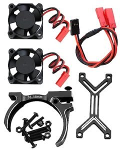 HopsupRC 3660 540 550 Motor Cooling Fan Aluminum High Speed Dual Fans 20000 RPM for RC Helicopter Volcanoes High Speed Performance