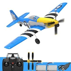 Fancemot RC Airplanes 4CH RC Plane Dolly Ready to Fly P51 Pro Remote Control Plane with Xpilot Stabilization System