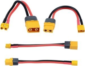 JINOARC 2Pairs XT30 to XT60 Adapter Connector Male Female 14Awg 10cm Wire for RC Charger ESC Drone Car IMAX B6